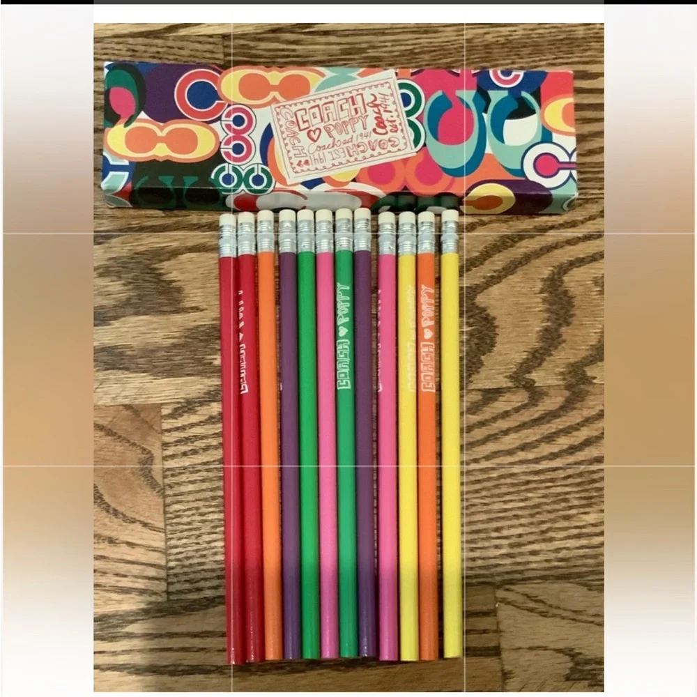 ✏️ COACH POPPY 12 PIECE PENCIL SET ✏️  NWT ✏️